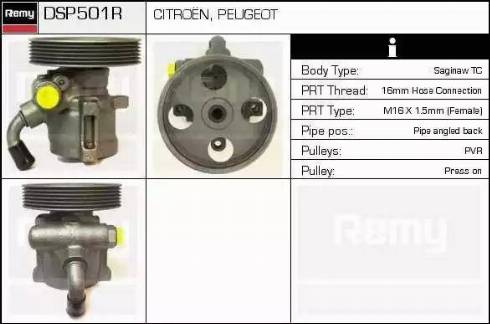 Remy DSP501R - Гідравлічний насос, рульове управління, ГУР avtolavka.club