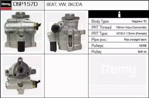 Remy DSP157D - Гідравлічний насос, рульове управління, ГУР avtolavka.club