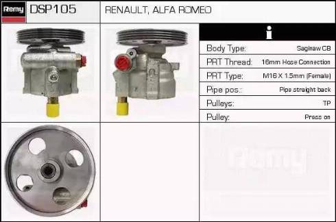 Remy DSP105 - Гідравлічний насос, рульове управління, ГУР avtolavka.club