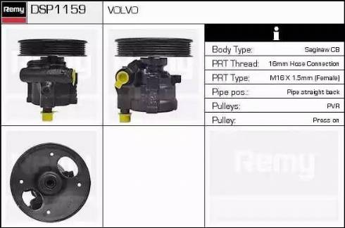 Remy DSP1159 - Гідравлічний насос, рульове управління, ГУР avtolavka.club