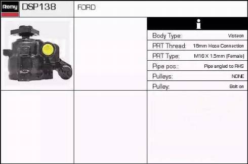 Remy DSP138 - Гідравлічний насос, рульове управління, ГУР avtolavka.club