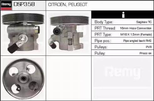 Remy DSP358 - Гідравлічний насос, рульове управління, ГУР avtolavka.club