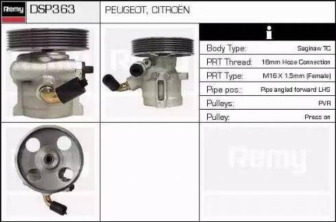 Remy DSP363 - Гідравлічний насос, рульове управління, ГУР avtolavka.club