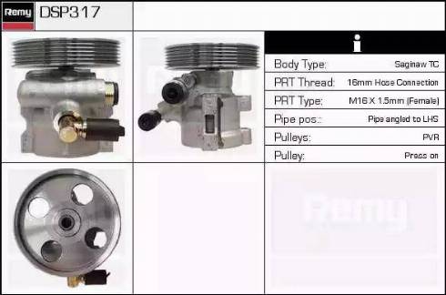 Remy DSP317 - Гідравлічний насос, рульове управління, ГУР avtolavka.club