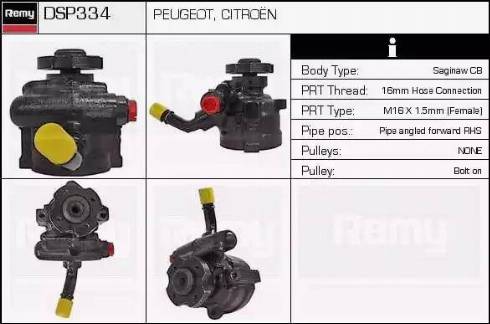 Remy DSP334 - Гідравлічний насос, рульове управління, ГУР avtolavka.club