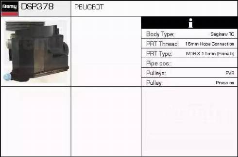 Remy DSP378 - Гідравлічний насос, рульове управління, ГУР avtolavka.club