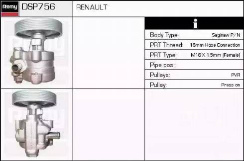 Remy DSP756 - Гідравлічний насос, рульове управління, ГУР avtolavka.club