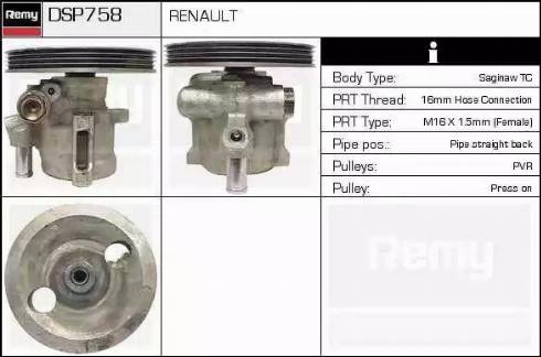 Remy DSP758 - Гідравлічний насос, рульове управління, ГУР avtolavka.club