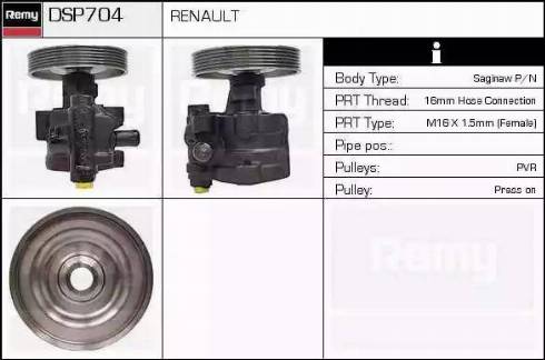 Remy DSP704 - Гідравлічний насос, рульове управління, ГУР avtolavka.club