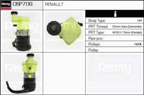 Remy DSP706 - Гідравлічний насос, рульове управління, ГУР avtolavka.club