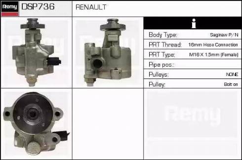 Remy DSP736 - Гідравлічний насос, рульове управління, ГУР avtolavka.club