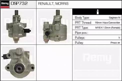 Remy DSP732 - Гідравлічний насос, рульове управління, ГУР avtolavka.club