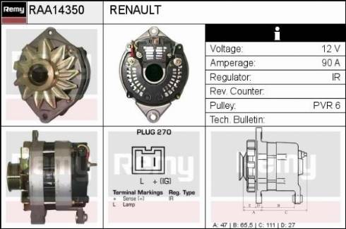 Remy RAA14350 - Генератор avtolavka.club