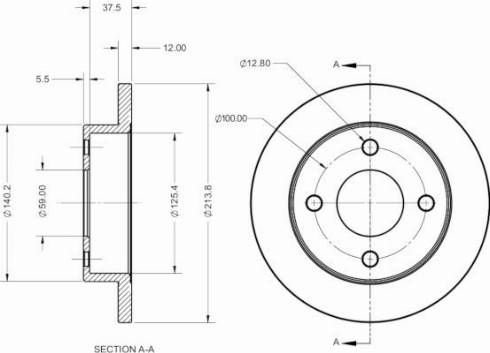 MOPROD MBD 414 - Гальмівний диск avtolavka.club