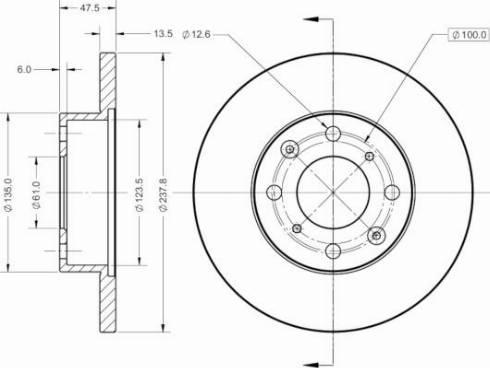 ACDelco AC2115D - Гальмівний диск avtolavka.club