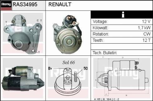 Remy RAS34995 - Стартер avtolavka.club