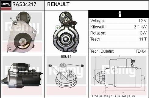 Remy RAS34217 - Стартер avtolavka.club