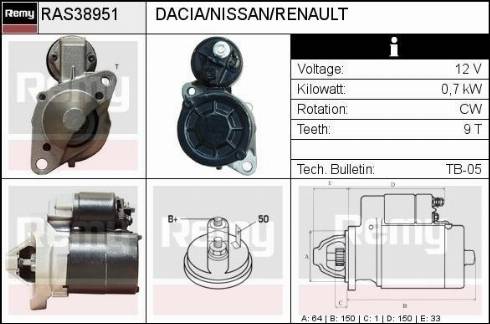 Remy RAS38951 - Стартер avtolavka.club