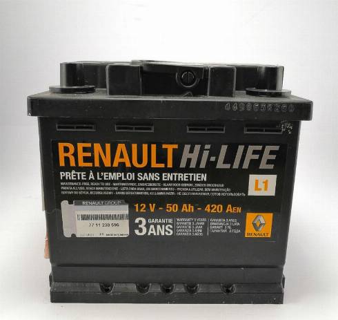 RENAULT 7711238596 - Стартерна акумуляторна батарея, АКБ avtolavka.club