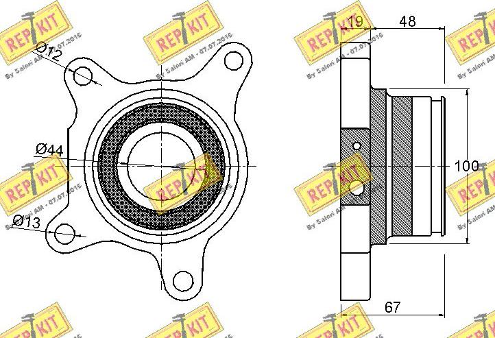 REPKIT RKB2535 - Комплект підшипника маточини колеса avtolavka.club