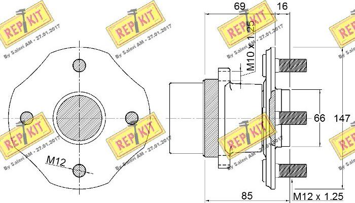 REPKIT RKB2889 - Комплект підшипника маточини колеса avtolavka.club