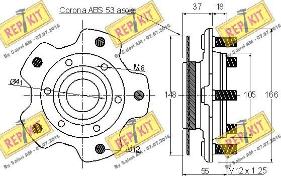 REPKIT RKB2389 - Комплект підшипника маточини колеса avtolavka.club