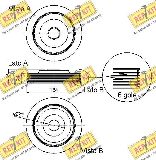 REPKIT RKT9102 - Ремінний шків, колінчастий вал avtolavka.club