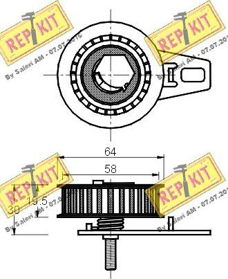 REPKIT RKT1907 - Натяжна ролик, ремінь ГРМ avtolavka.club