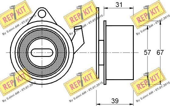 REPKIT RKT1594 - Натяжна ролик, ремінь ГРМ avtolavka.club