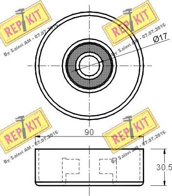 REPKIT RKT1695 - Паразитний / провідний ролик, поліклиновий ремінь avtolavka.club