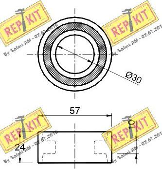 REPKIT RKT1044 - Паразитний / Провідний ролик, зубчастий ремінь avtolavka.club