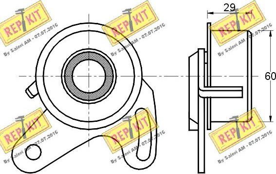 REPKIT RKT1393 - Натяжна ролик, ремінь ГРМ avtolavka.club