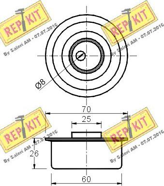 REPKIT RKT1335 - Натяжна ролик, ремінь ГРМ avtolavka.club