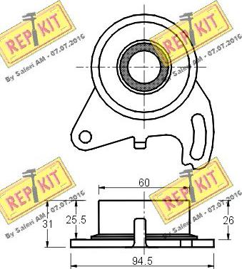 REPKIT RKT1330 - Натяжна ролик, ремінь ГРМ avtolavka.club