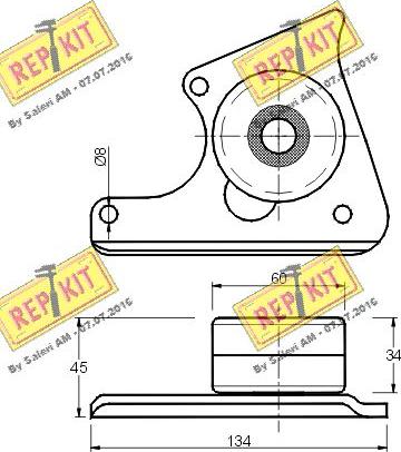 REPKIT RKT1251 - Паразитний / Провідний ролик, зубчастий ремінь avtolavka.club