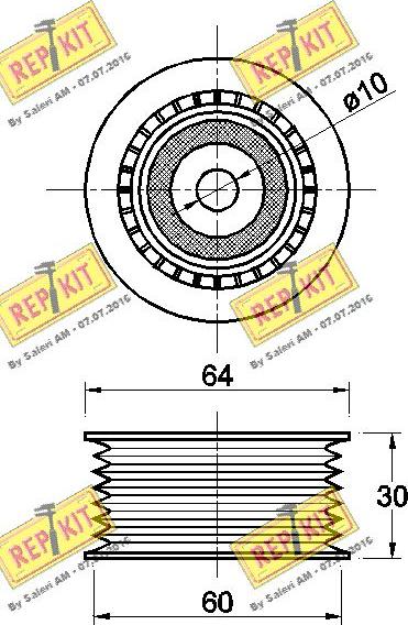 REPKIT RKT3479 - Паразитний / провідний ролик, поліклиновий ремінь avtolavka.club