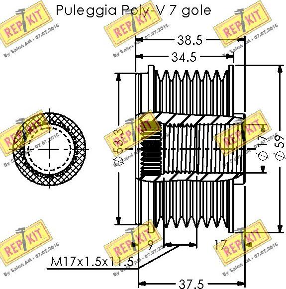 REPKIT RKT3592 - Ремінний шків, генератор avtolavka.club