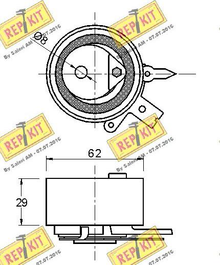 REPKIT RKT3064 - Натяжна ролик, ремінь ГРМ avtolavka.club