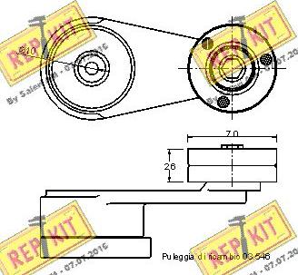 REPKIT RKT3070 - Натягувач ременя, клинові зуб. avtolavka.club