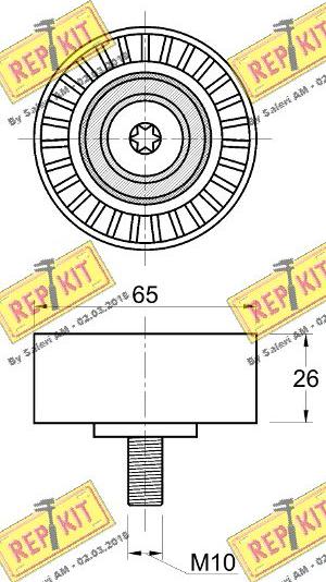 REPKIT RKT3808 - Паразитний / провідний ролик, поліклиновий ремінь avtolavka.club