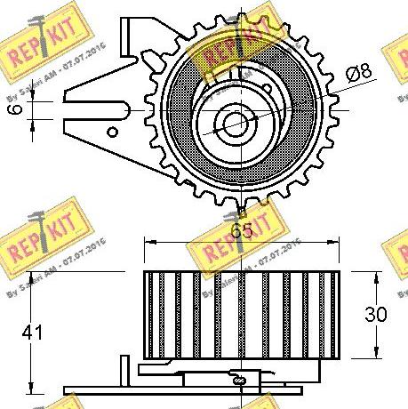 REPKIT RKT3324 - Паразитний / Провідний ролик, зубчастий ремінь avtolavka.club