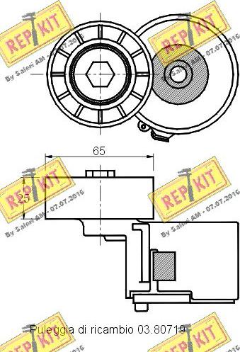 REPKIT RKT2434 - Натягувач ременя, клинові зуб. avtolavka.club