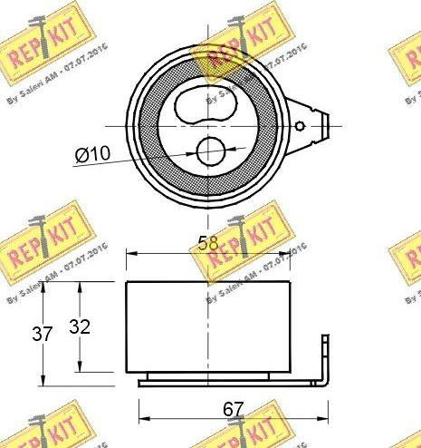 REPKIT RKT2570 - Натяжна ролик, ремінь ГРМ avtolavka.club