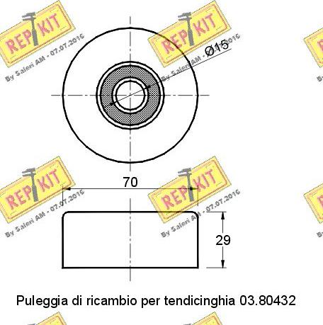 REPKIT RKT2149 - Паразитний / провідний ролик, поліклиновий ремінь avtolavka.club