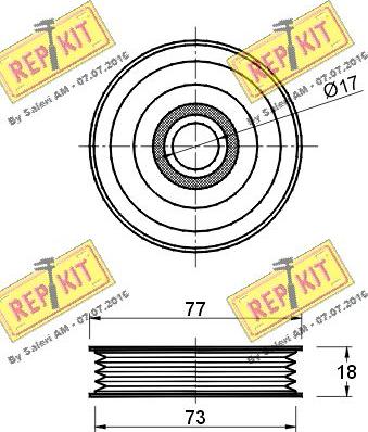 REPKIT RKT2818 - Паразитний / провідний ролик, поліклиновий ремінь avtolavka.club