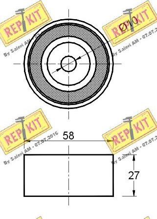 REPKIT RKT2392 - Паразитний / Провідний ролик, зубчастий ремінь avtolavka.club