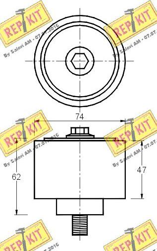 REPKIT RKT2348 - Паразитний / провідний ролик, поліклиновий ремінь avtolavka.club