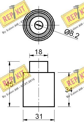 REPKIT RKT2386 - Паразитний / Провідний ролик, зубчастий ремінь avtolavka.club