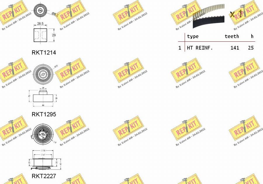 REPKIT RKTK0953 - Комплект ременя ГРМ avtolavka.club