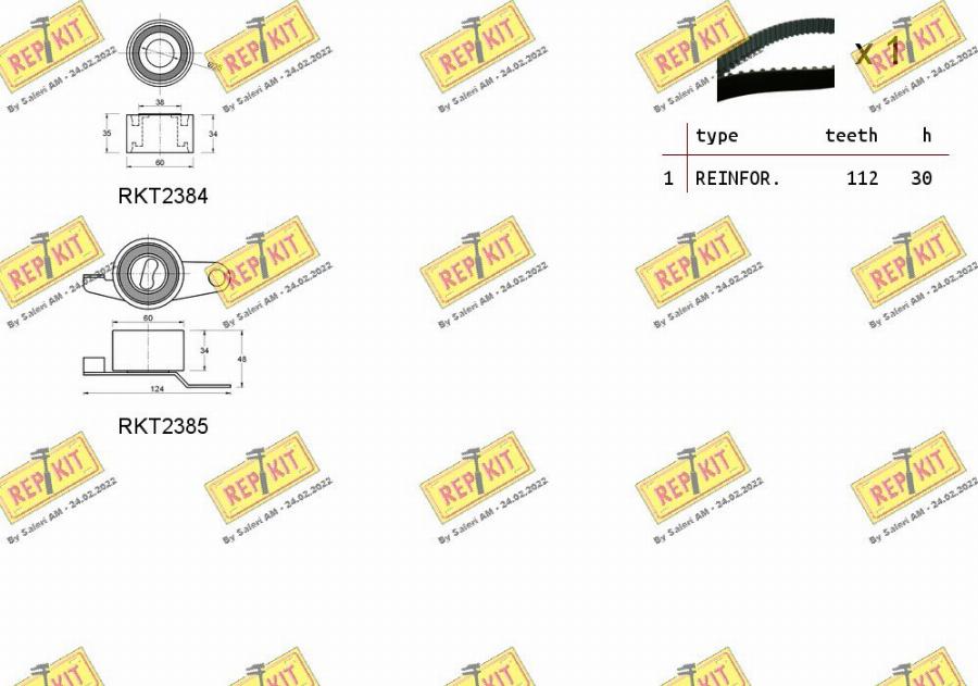 REPKIT RKTK0952 - Комплект ременя ГРМ avtolavka.club